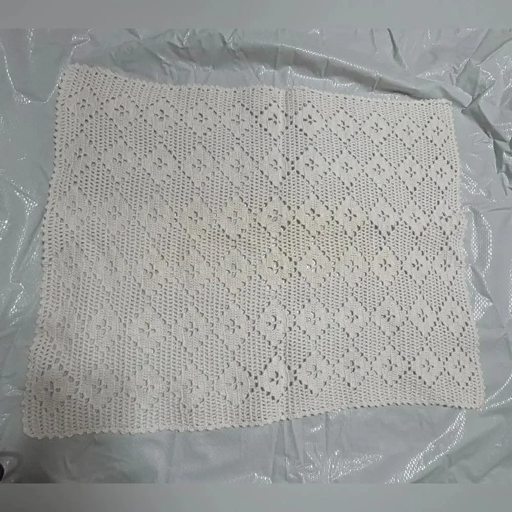 Elegant Crochet Lace Placemats, tray mats, doilies, table mats, set of 4,